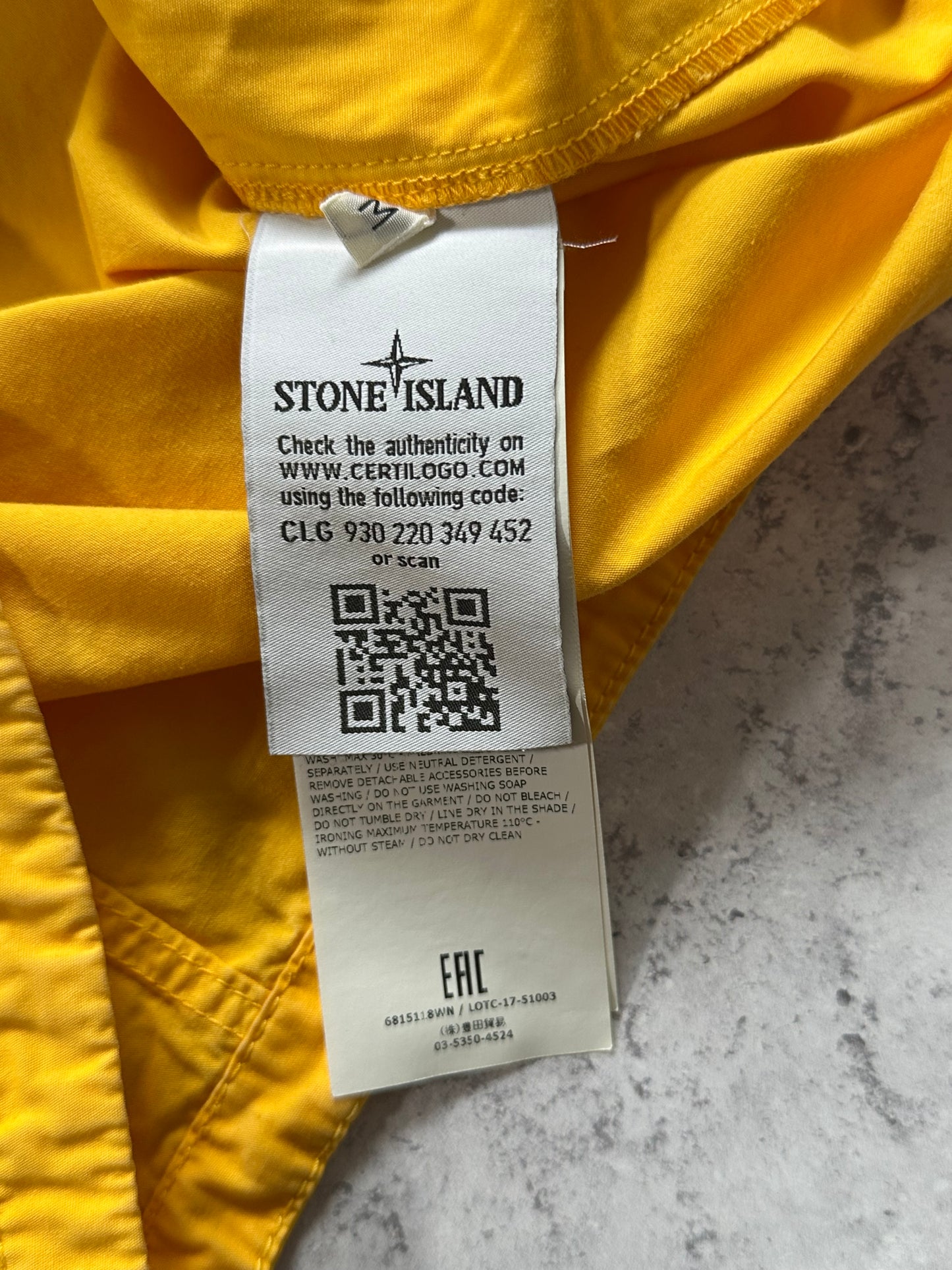Stone Island SS2018 Yellow Hooded Overshirt Jacket