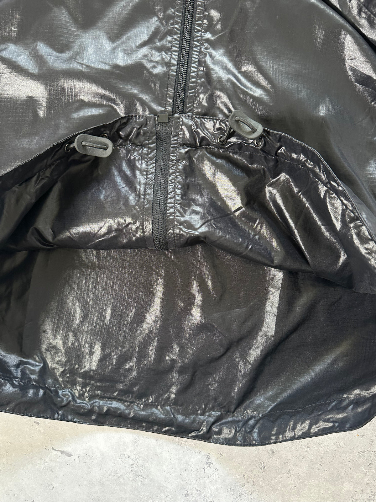 Prada Sport 2006 Black Tab Glossy Shell Zip Jacket (S)