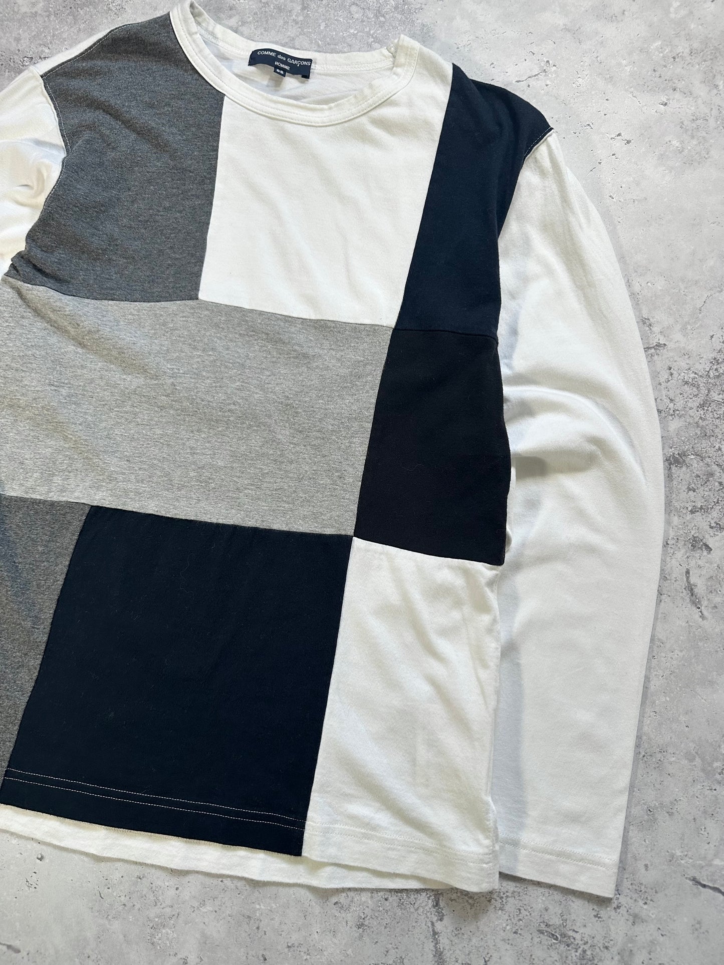 Comme Des Garçons Homme 2008 Reconstructed Patchwork Longsleeve T-shirt