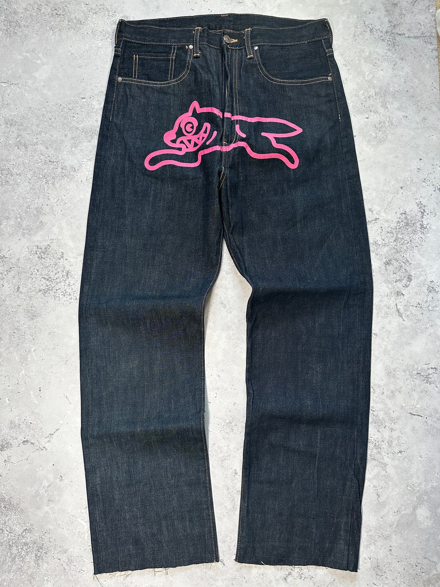 Billionaire Boys Club 2006 Running Dog Denim Jeans in Pink (Medium / Waist 32”)