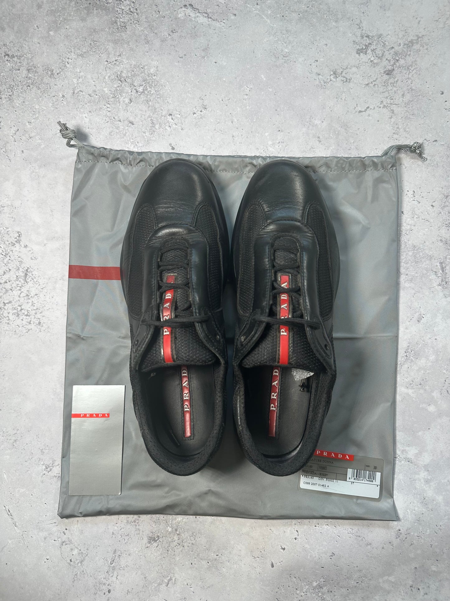 Prada Linea Rossa America’s Cup Sneakers in Black (39)