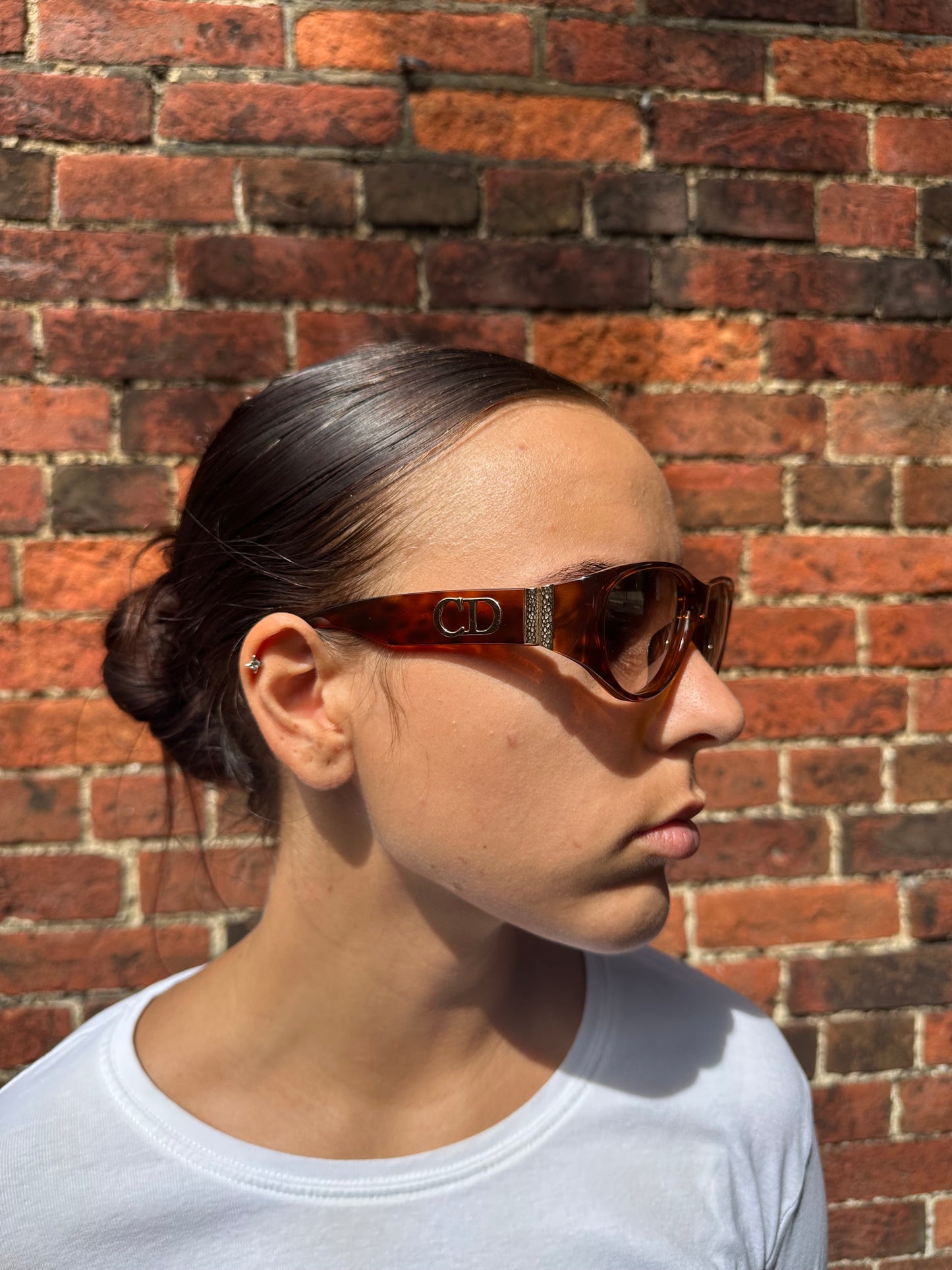 Christian Dior 1990s ‘CD’ Tortoise Shell Sunglasses