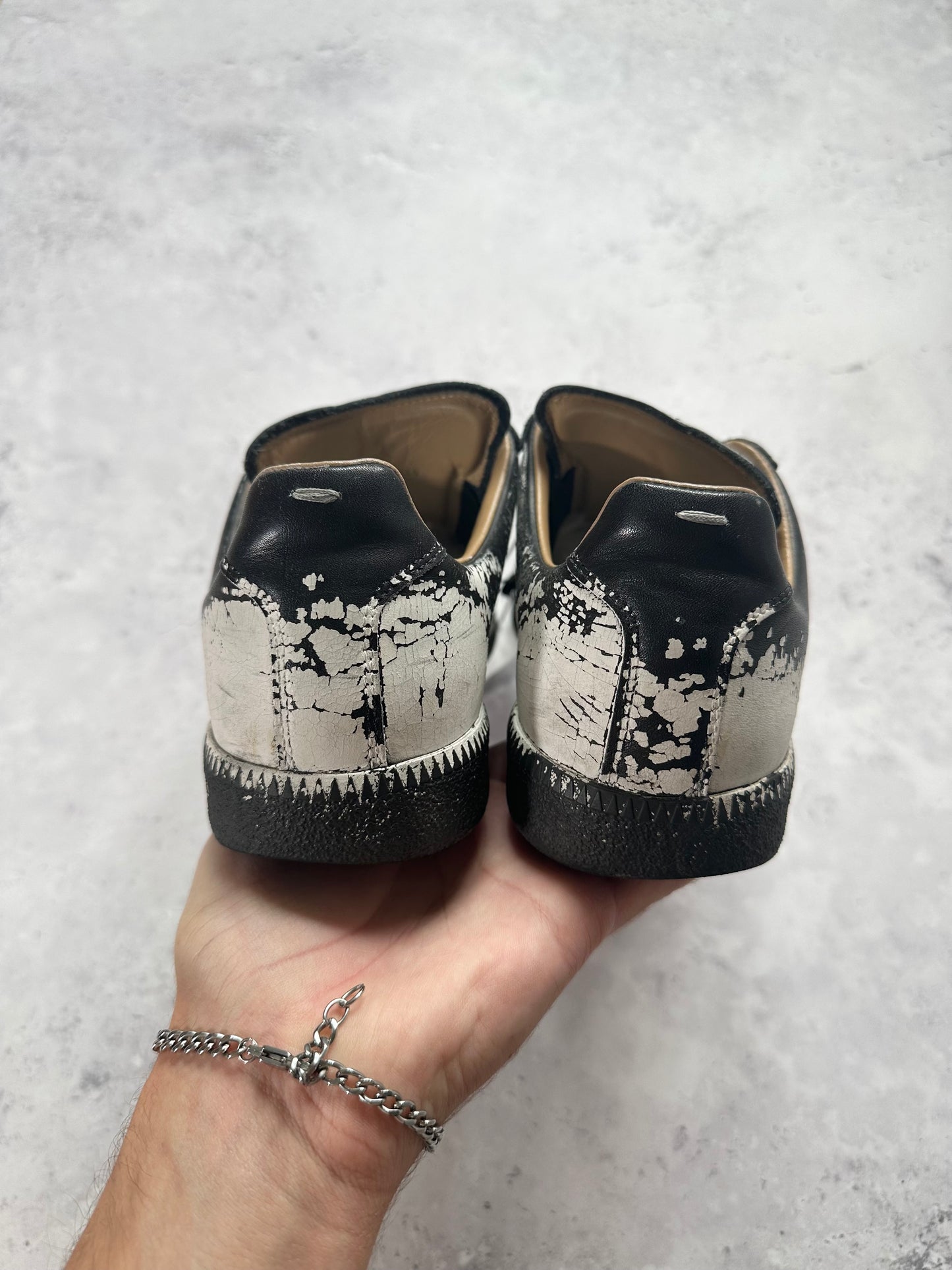 Maison Margiela GAT Low Paint Cracked Sneakers