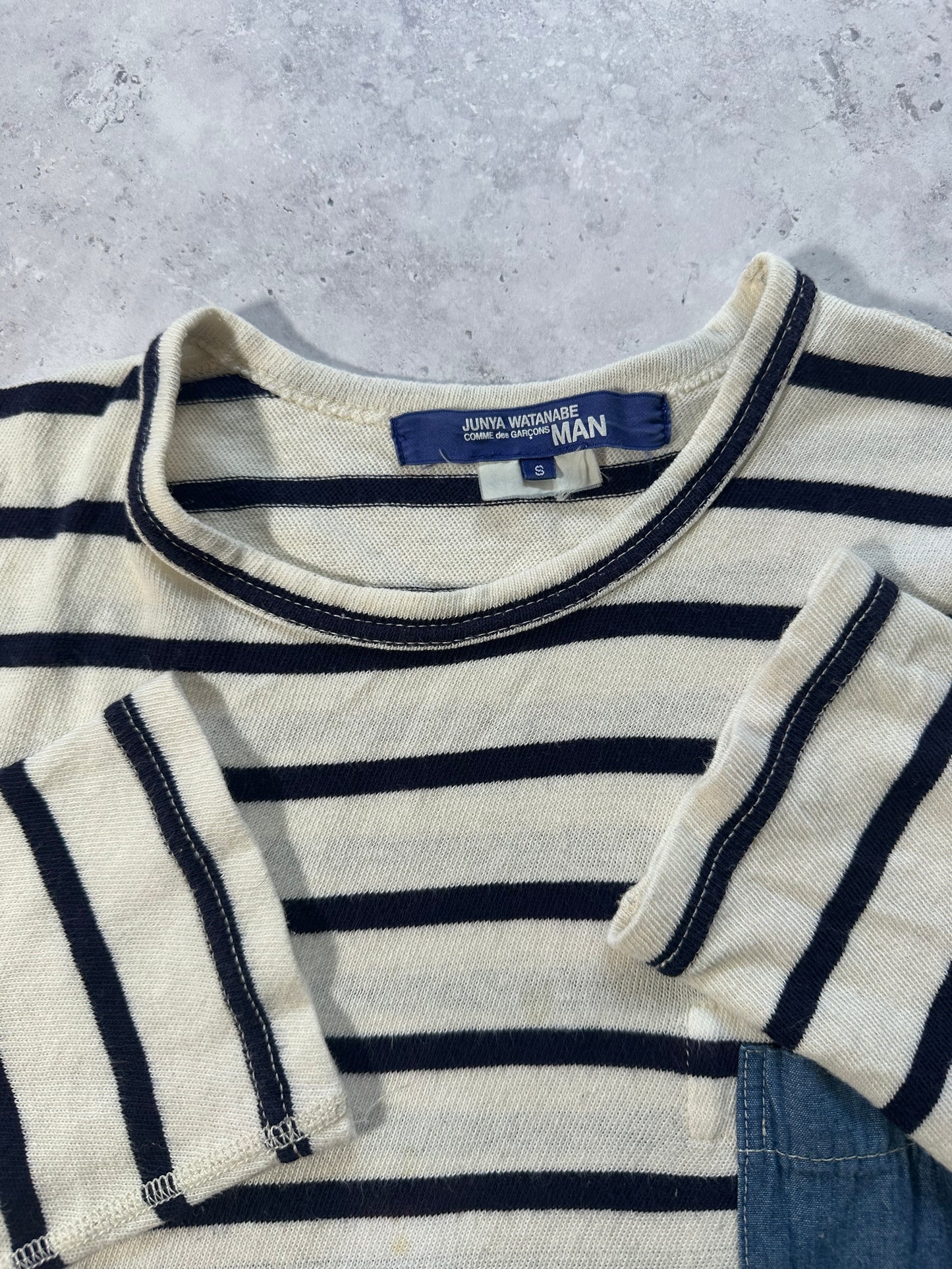 Junya Watanabe MAN Comme des Garçons AD2011 Stripe Pocket Longsleeve Tshirt