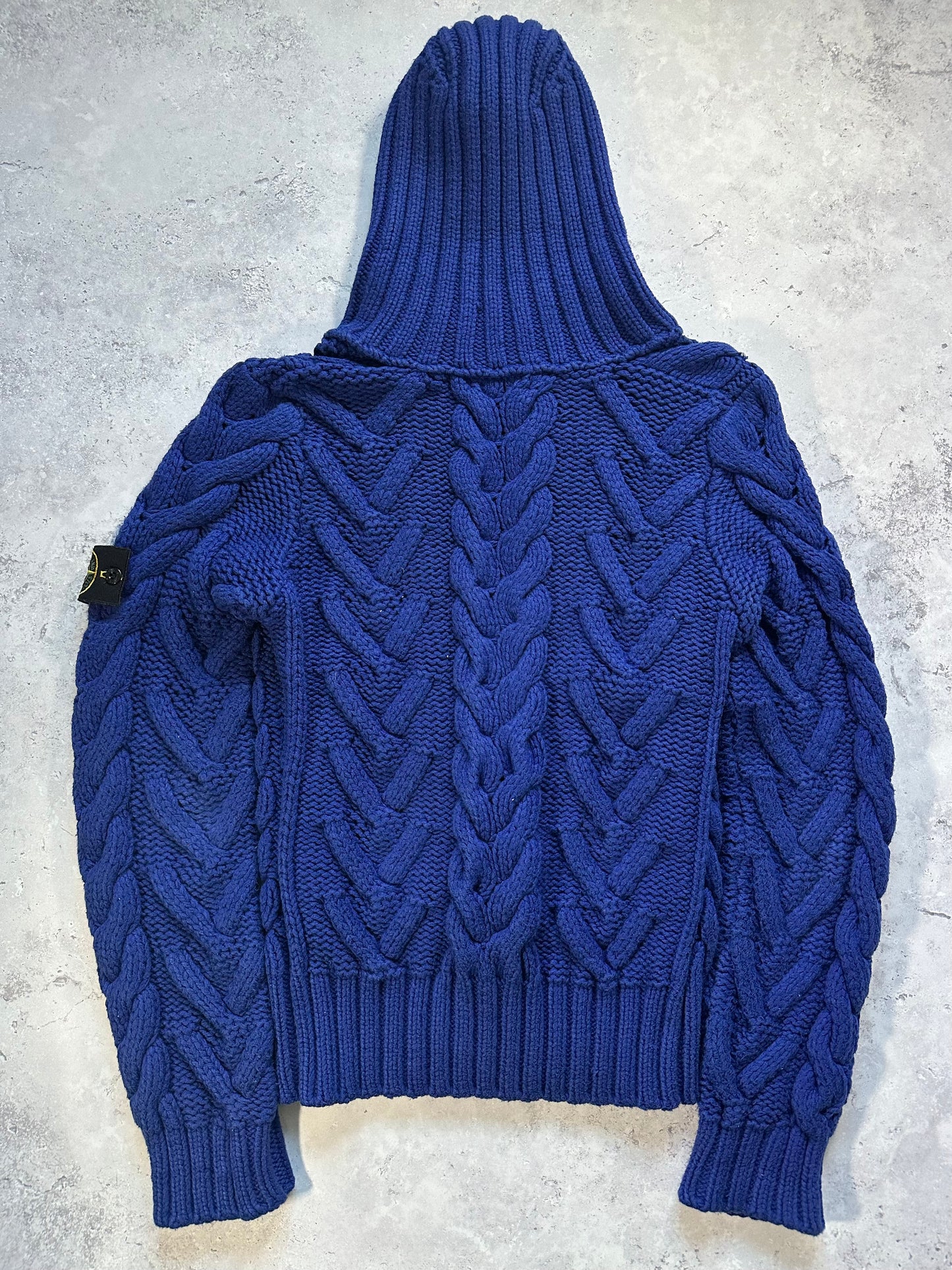 Stone Island 2008 President Cable Knit Zip Jacket (L fits M)