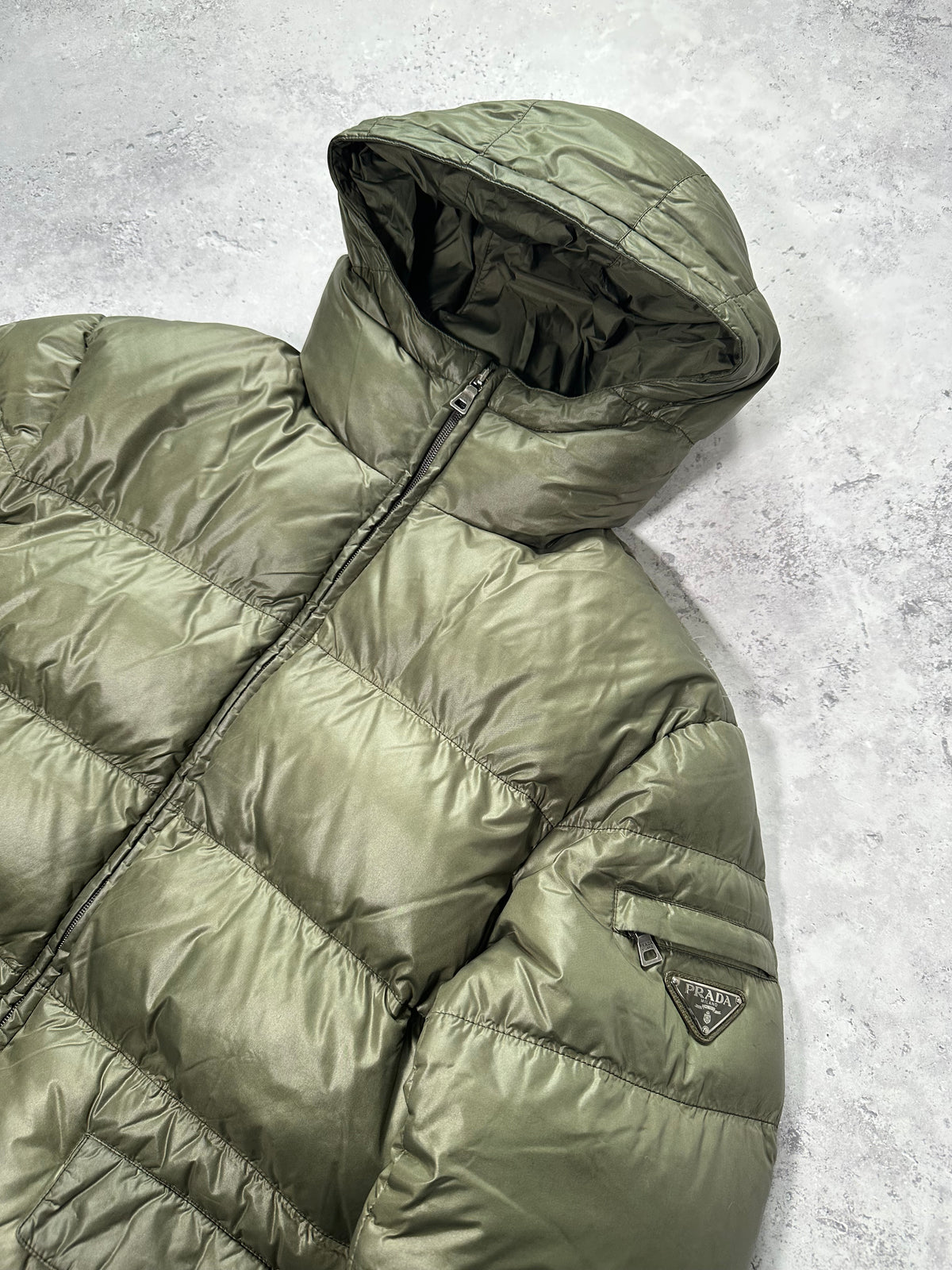 Prada FW2010 Olive Nylon Down Puffer Jacket (52)