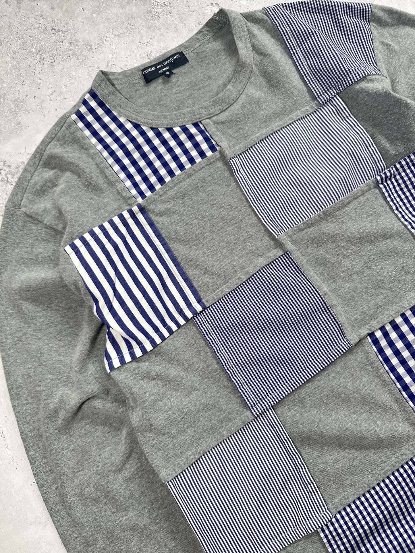 Comme des Garçons Homme AD2006 Reconstructed Gingham Patchwork Tshirt (S/M)
