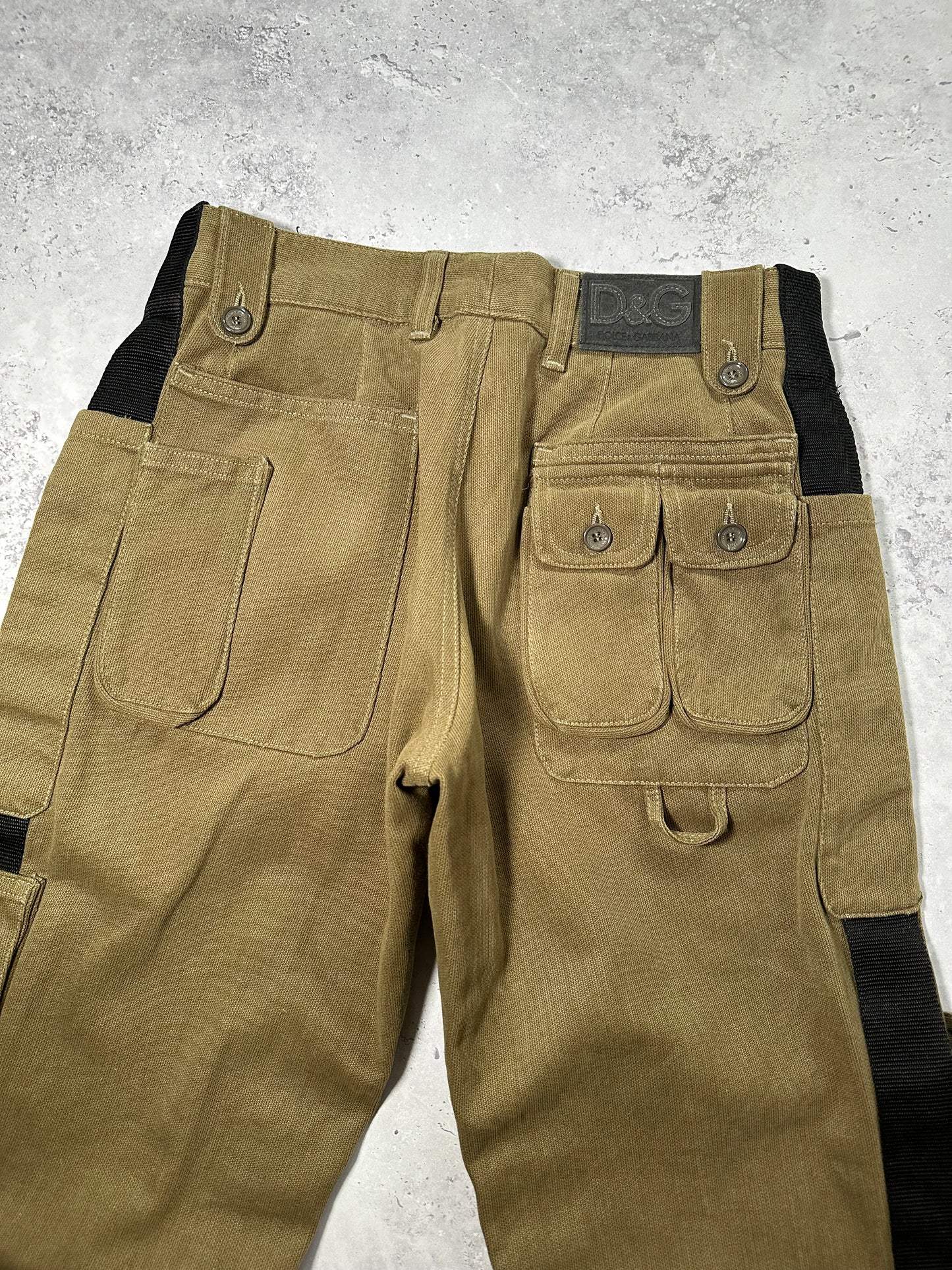 D&G Dolce & Gabbana 2003 Bondage Multipocket Cargo Pants