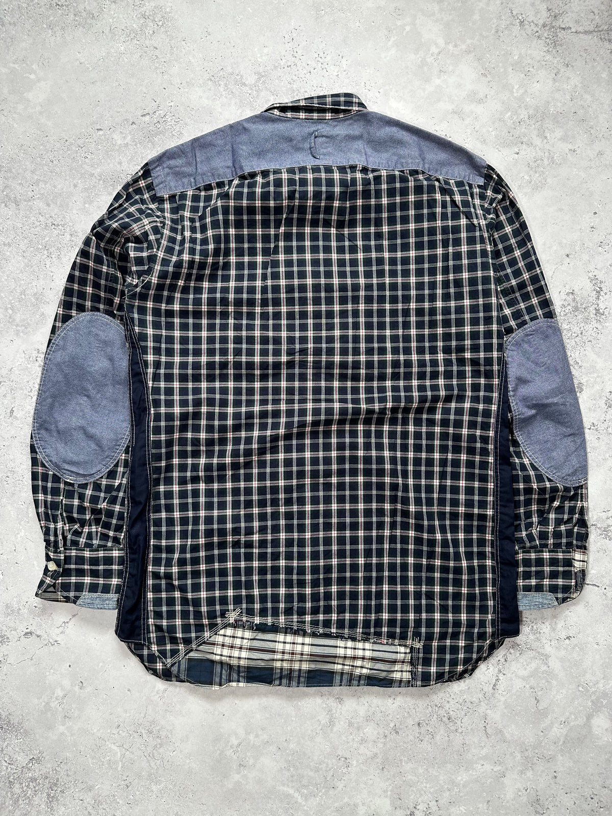 Junya Watanabe MAN Comme des Garçons 2014-15 Plaid Patchwork Longsleeve Shirt (L)