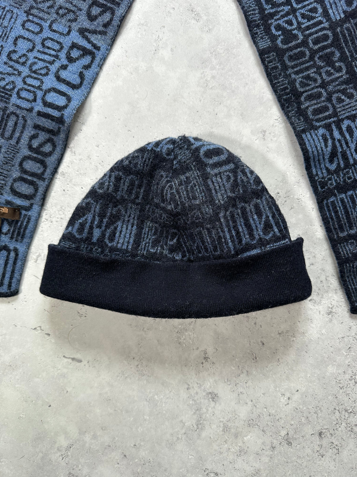 Roberto Cavalli 2010s Beanie & Scarf Set