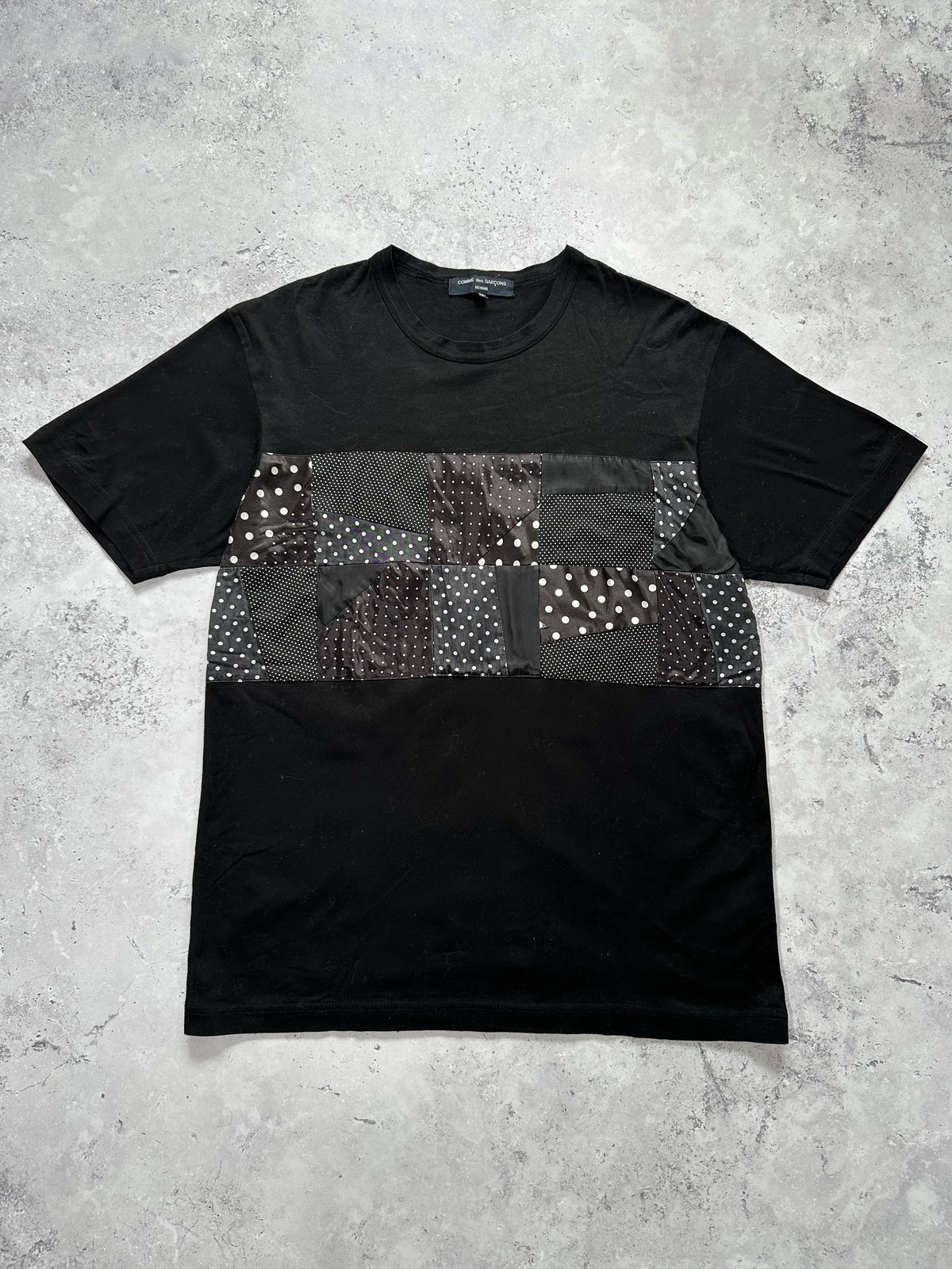 Comme des Garçons Homme AD2015 Polkadot Patchwork Tshirt (M)