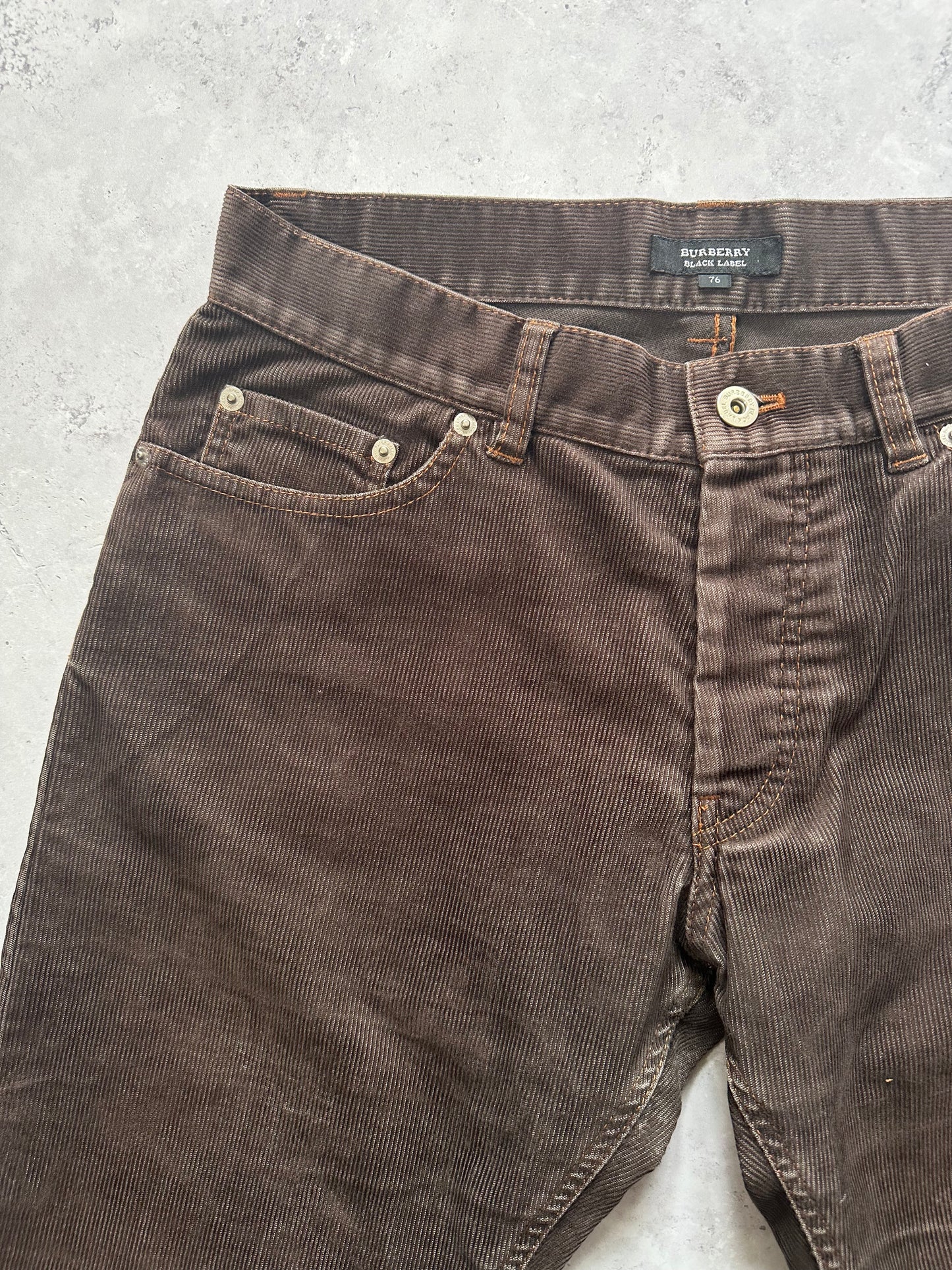 Burberry Black Label 2007 Pocket Check Corduroy Jeans