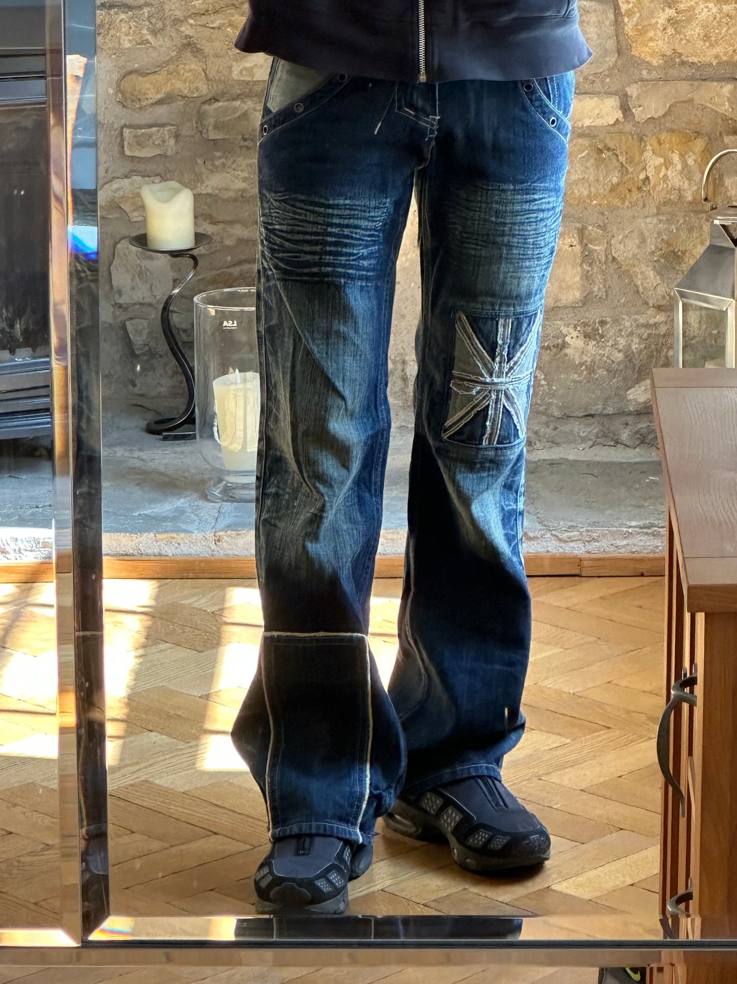 Jeans De Art Baggy Union Jack Bootcut Jeans (29 x 33)