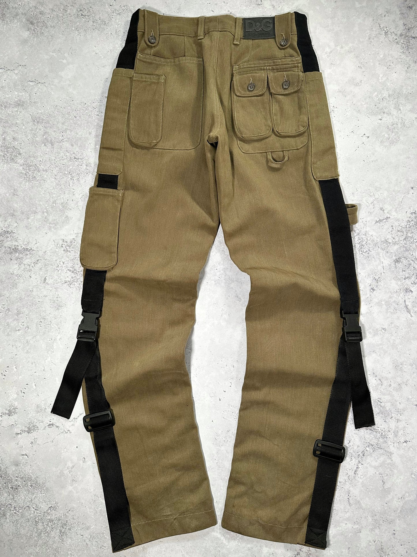 D&G Dolce & Gabbana 2003 Bondage Multipocket Cargo Pants
