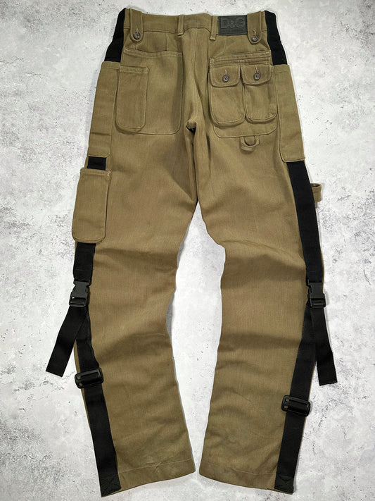 D&G Dolce & Gabbana 2003 Bondage Multipocket Cargo Pants