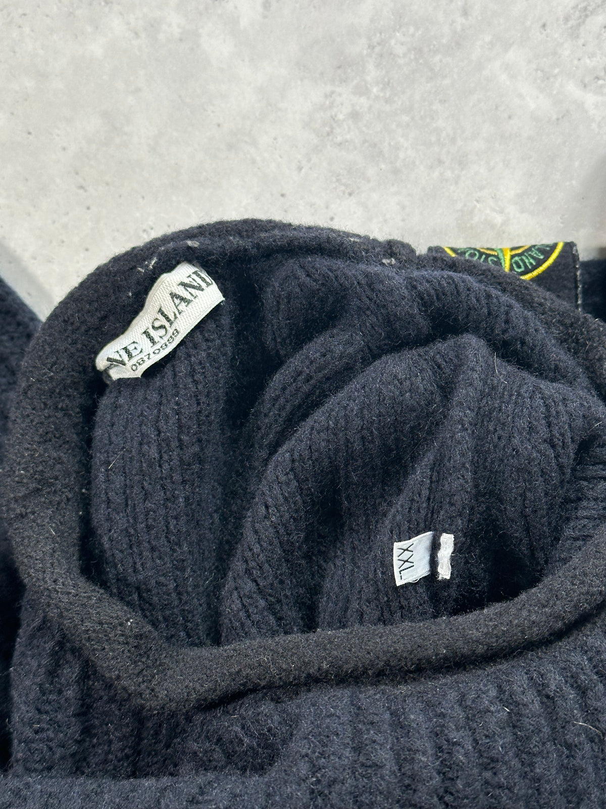 Stone Island 2006 Ribbed Wool Nylon Jumper by Paul Harvey (XXL)