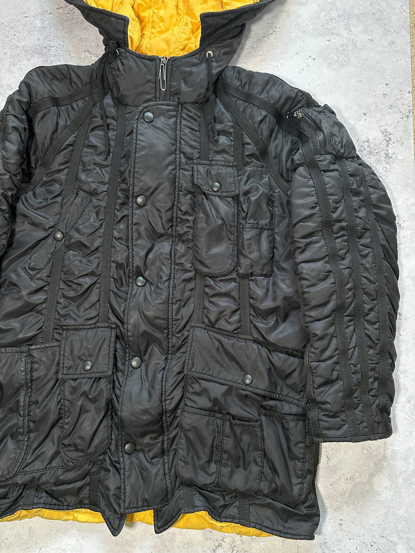 Dolce & Gabbana 2003 Bondage Cargo Black Hooded Jacket (M/L)