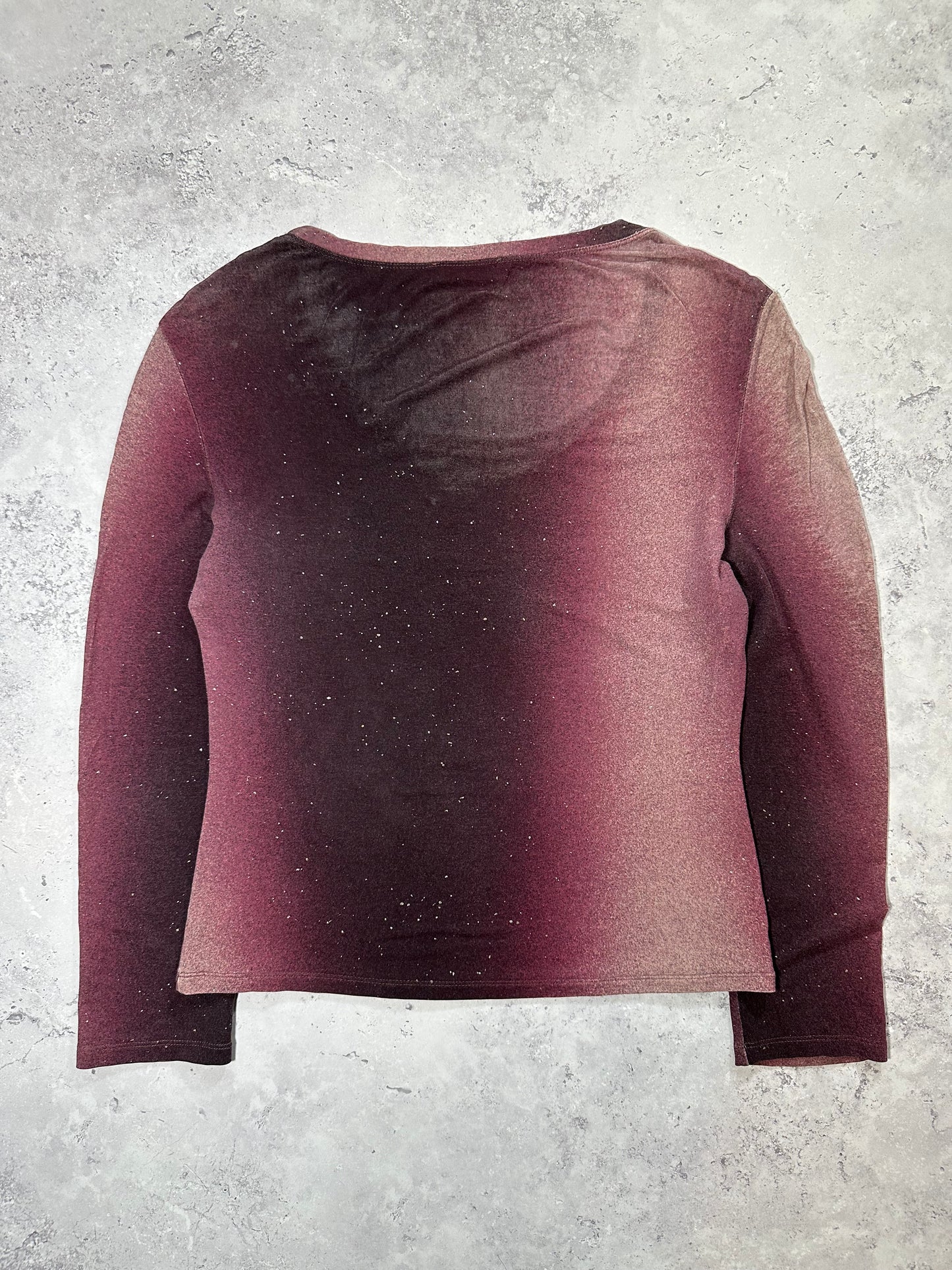 Roberto Cavalli Early 2000s Gradient Longsleeve Tshirt (S)
