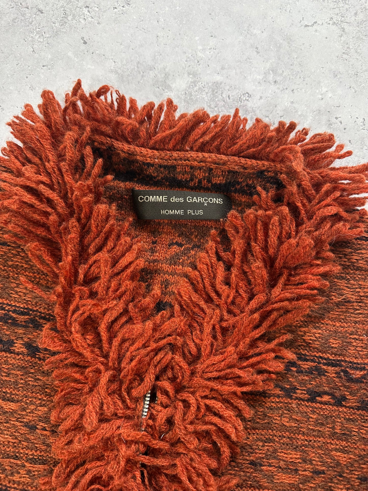 Comme Des Garçons Homme Plus 1999 Fringe Wool Knit Zip Jumper (M/L)