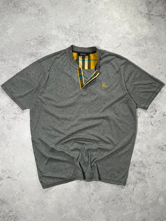 Burberry Black Label 2007 Nova Check Henley Tshirt (4 - L)