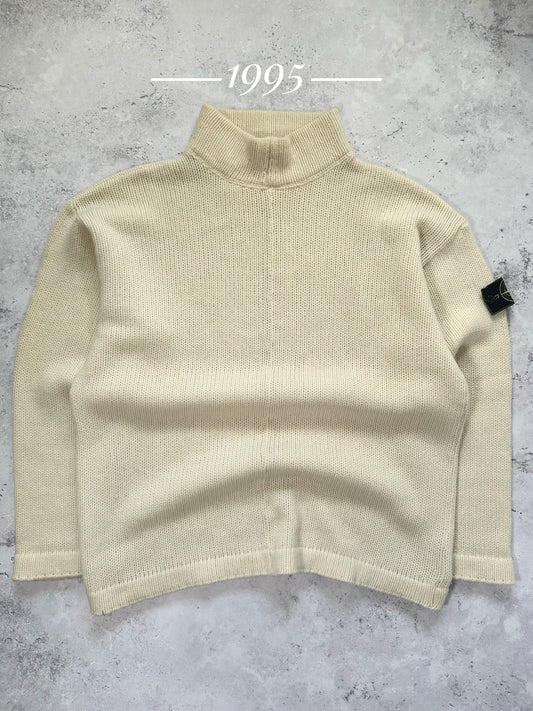 Stone Island 1995 Wool High Neck Sweatshirt Jumper