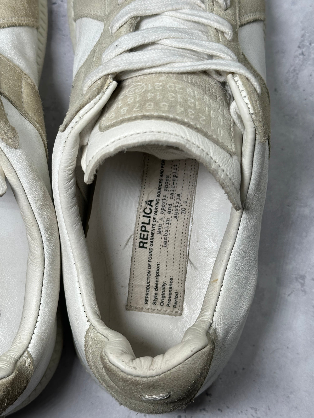 Maison Margiela Cream White GAT Low Sneakers