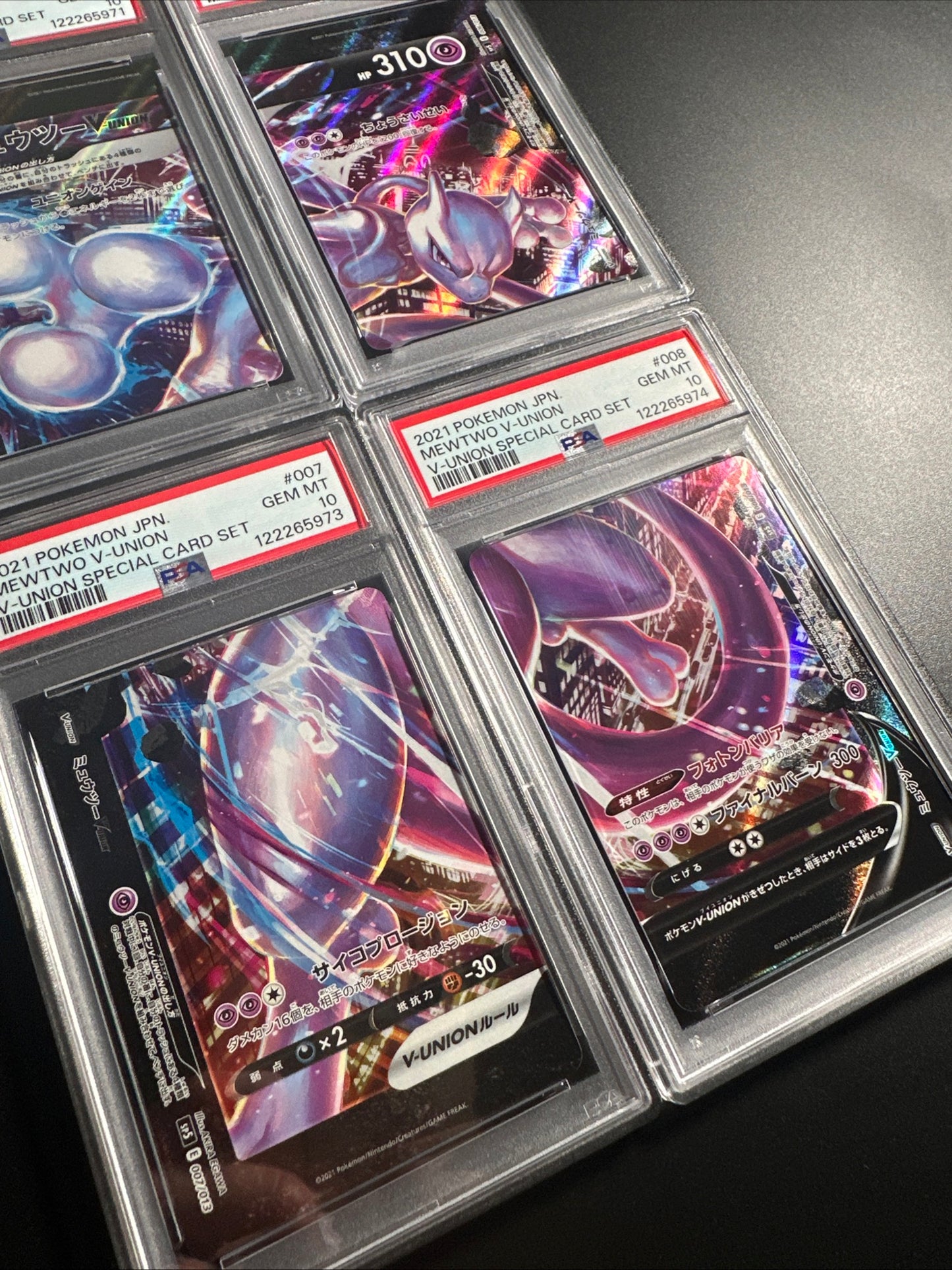 PSA 10 Mewtwo V Union Pokemon SWSH 159-162 Special Collection Sequential Set