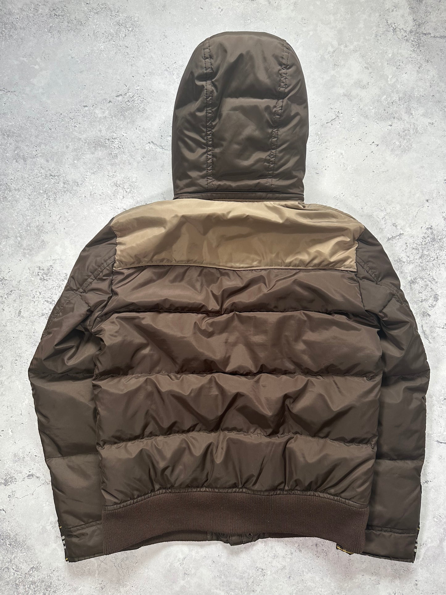 Burberry Blue Label 2007 Fleece Hood Down Jacket (M)