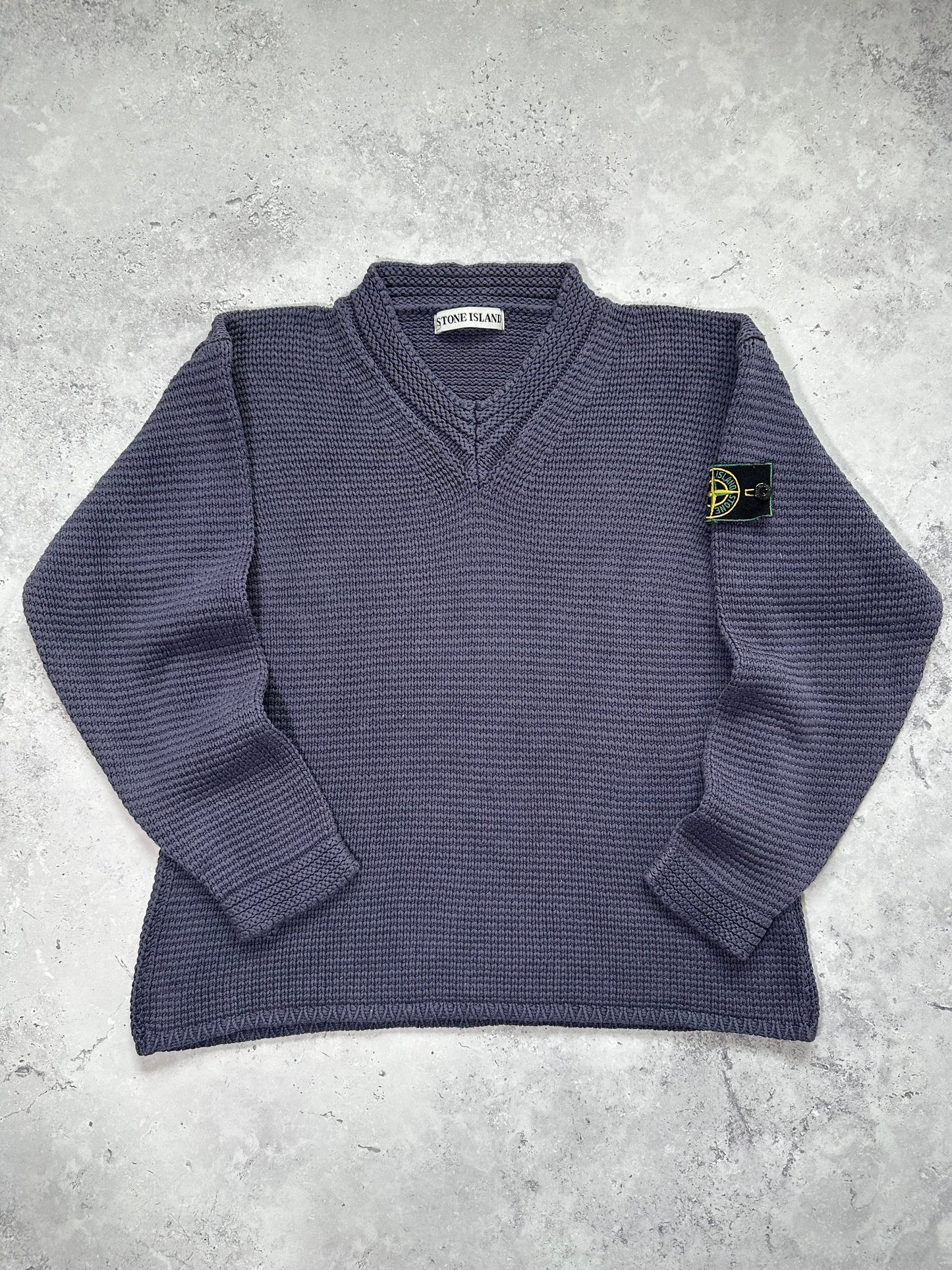 Stone Island 1999 Silk Jumper w/ Green Edge Badge
