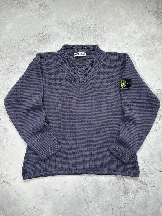 Stone Island 1999 Silk Jumper w/ Green Edge Badge