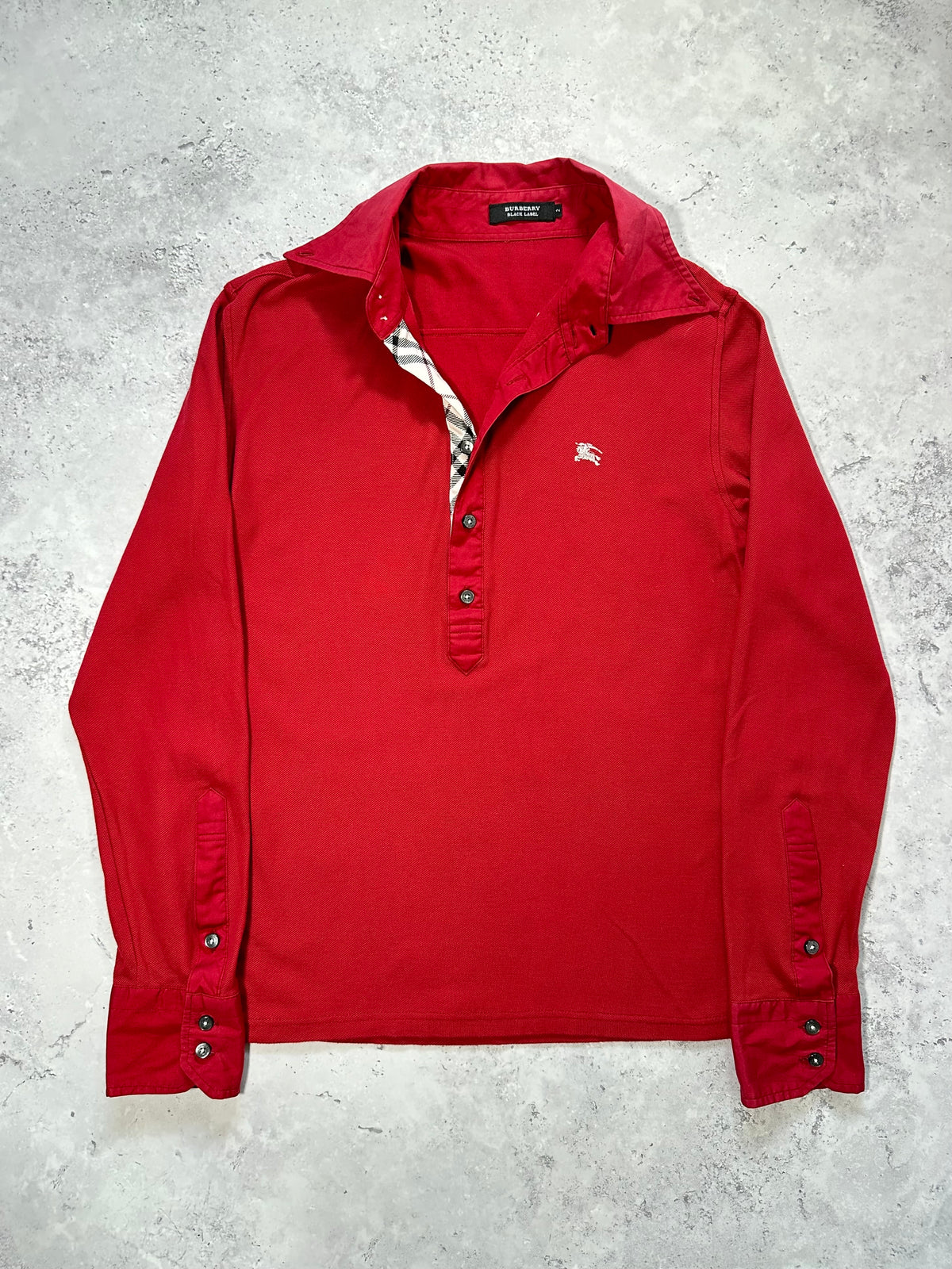 Burberry Black Label 2008 Henley Longsleeve Polo Shirt (S)