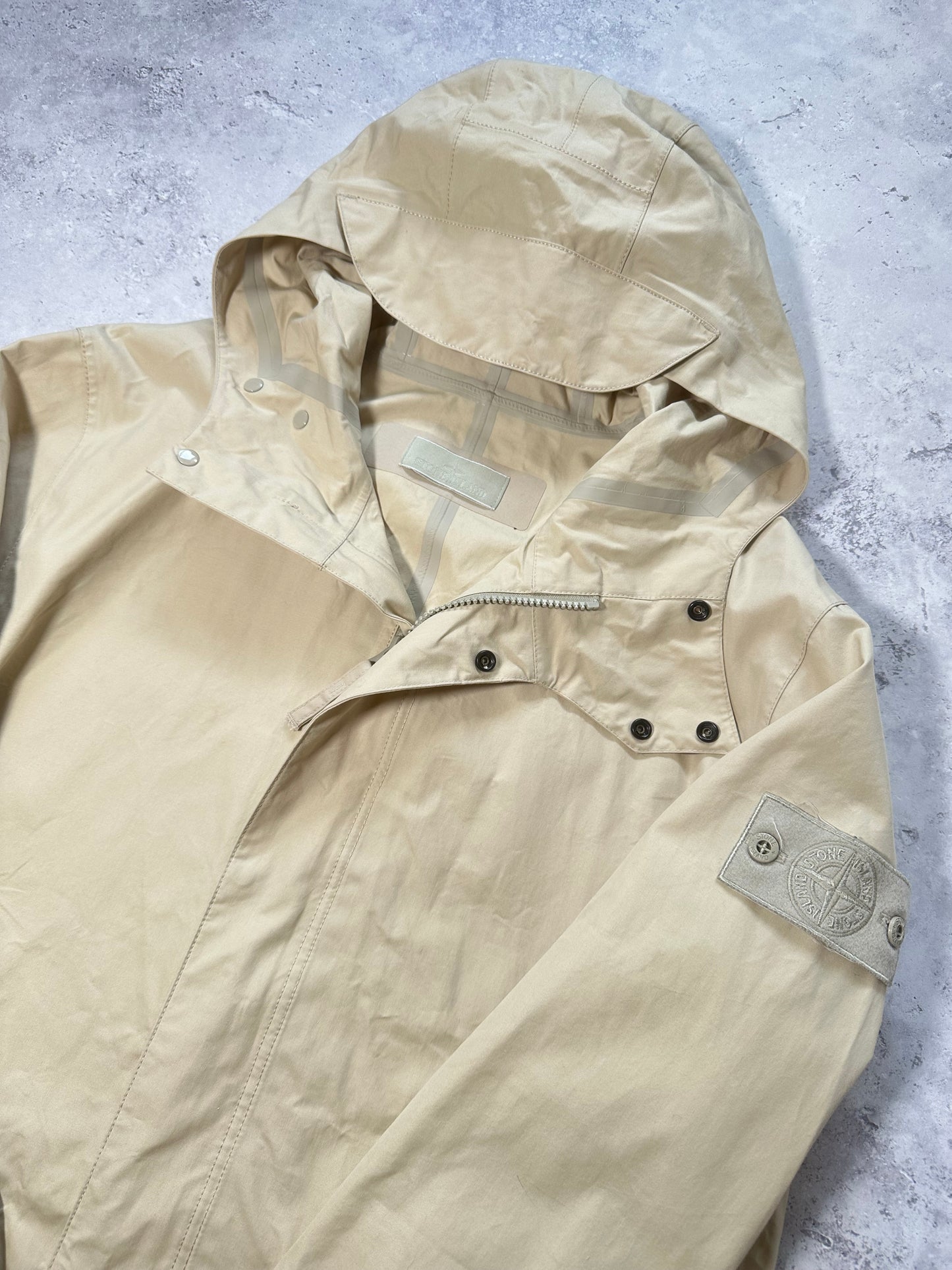 Stone Island SS2023 Ghost Piece O-Ventile Fishtail Parka Jacket (M / L)
