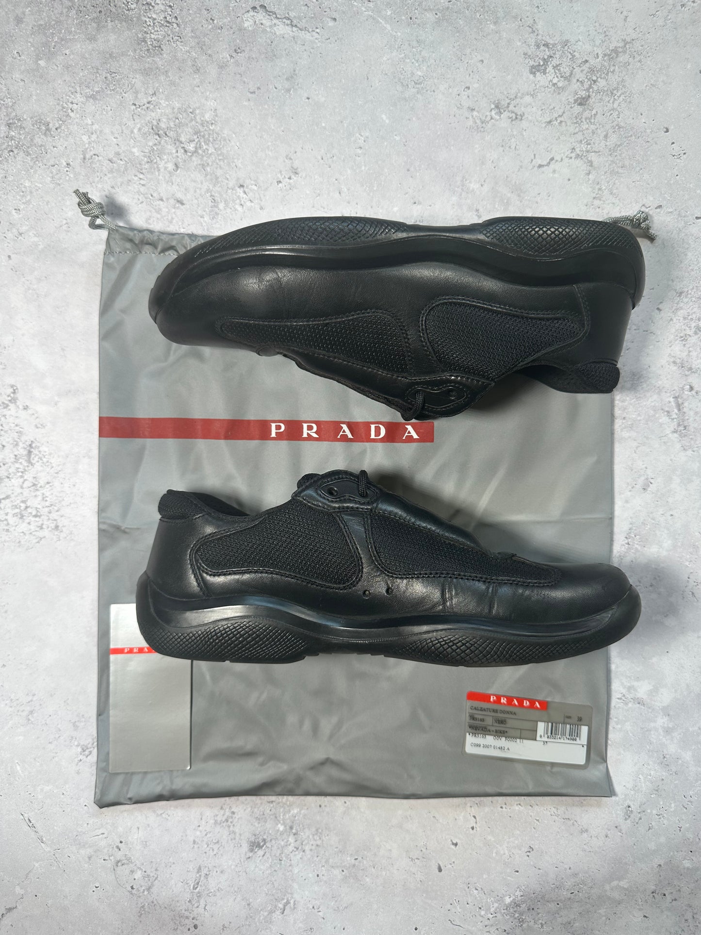 Prada Linea Rossa America’s Cup Sneakers in Black (39)