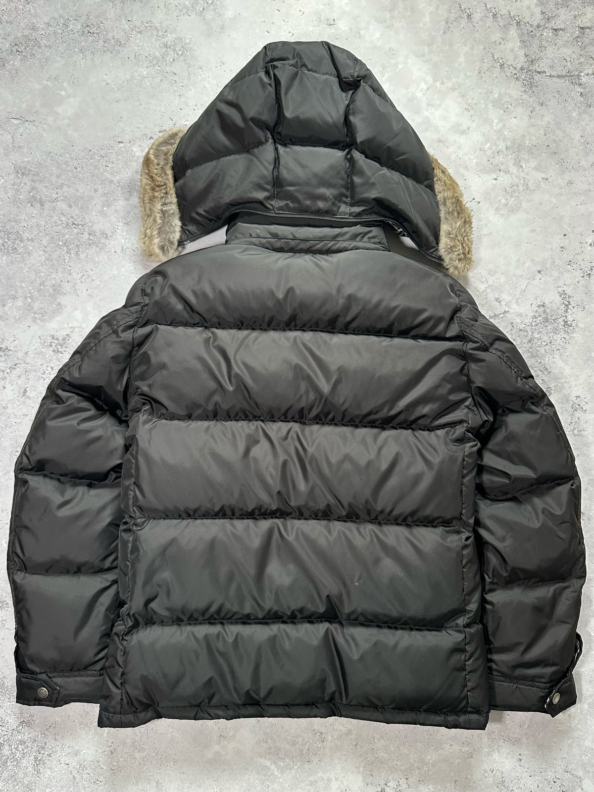 Burberry Black Label 2007 Fur Hood Down Puffer Jacket (M)