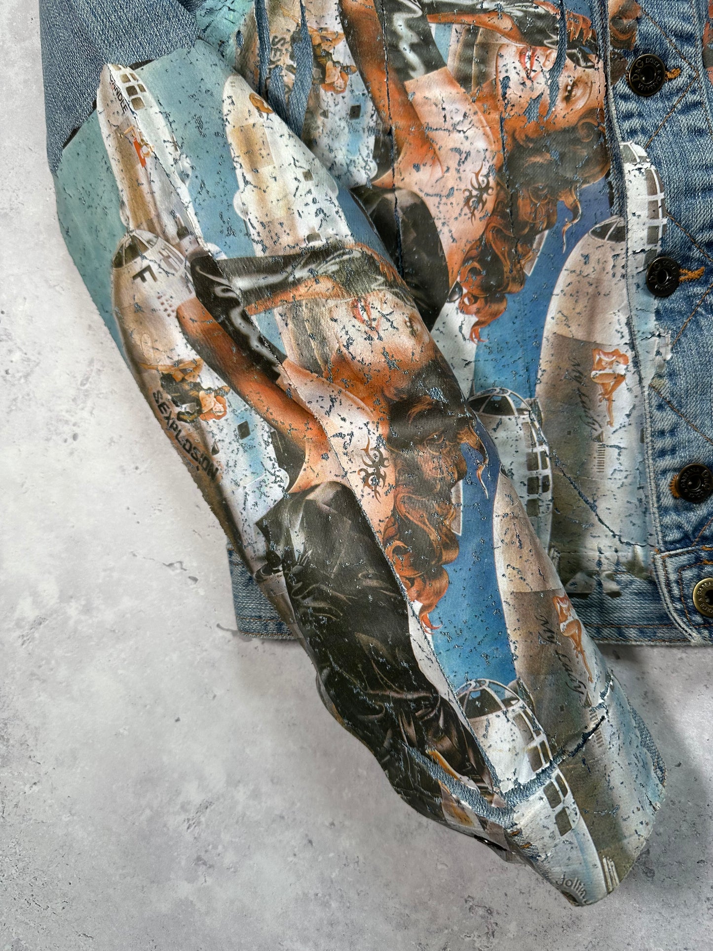 D&G Dolce & Gabbana 2002 Painted Denim Jacket