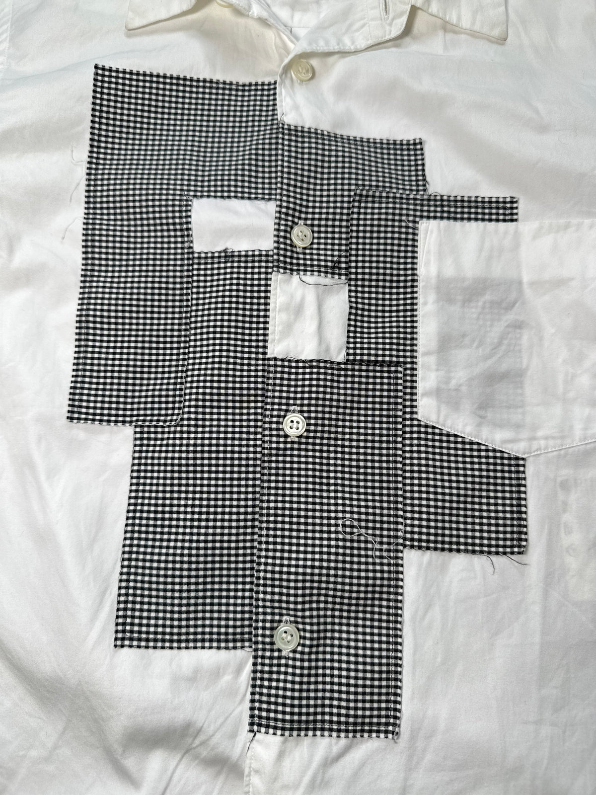 Comme des Garçons SS2008 Gingham Patchwork Longsleeve Shirt (XS-S)