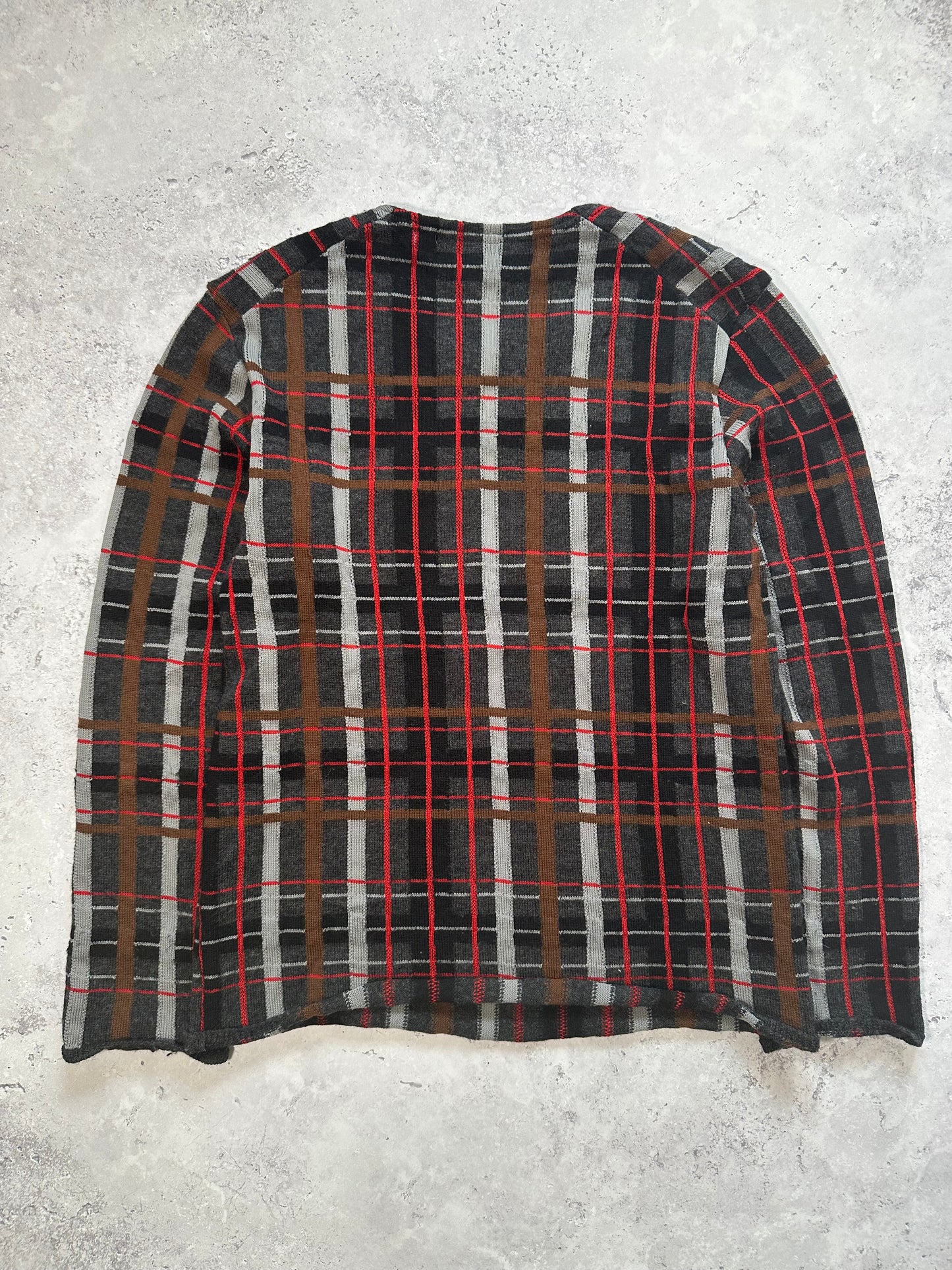 Comme Des Garçons Homme Plus 1999 SAMPLE Plaid Sweatshirt