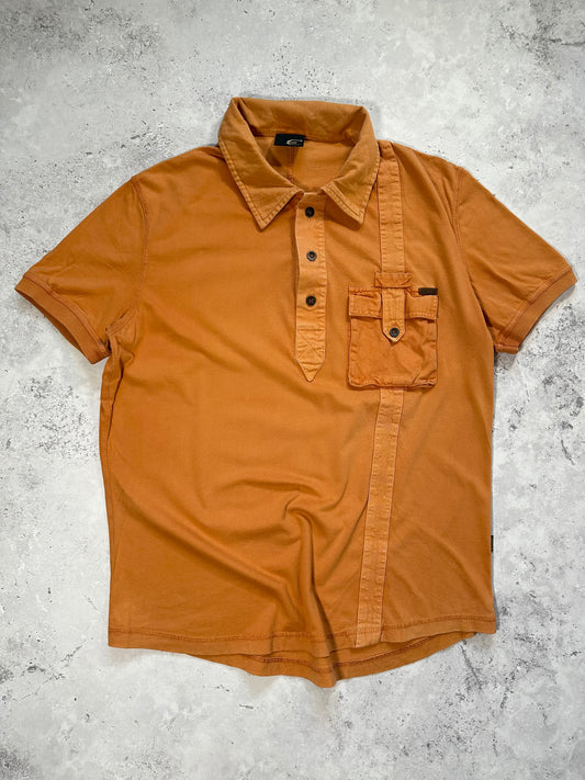 Just Cavalli Burnt Orange Utility Pocket Polo Shirt (M)
