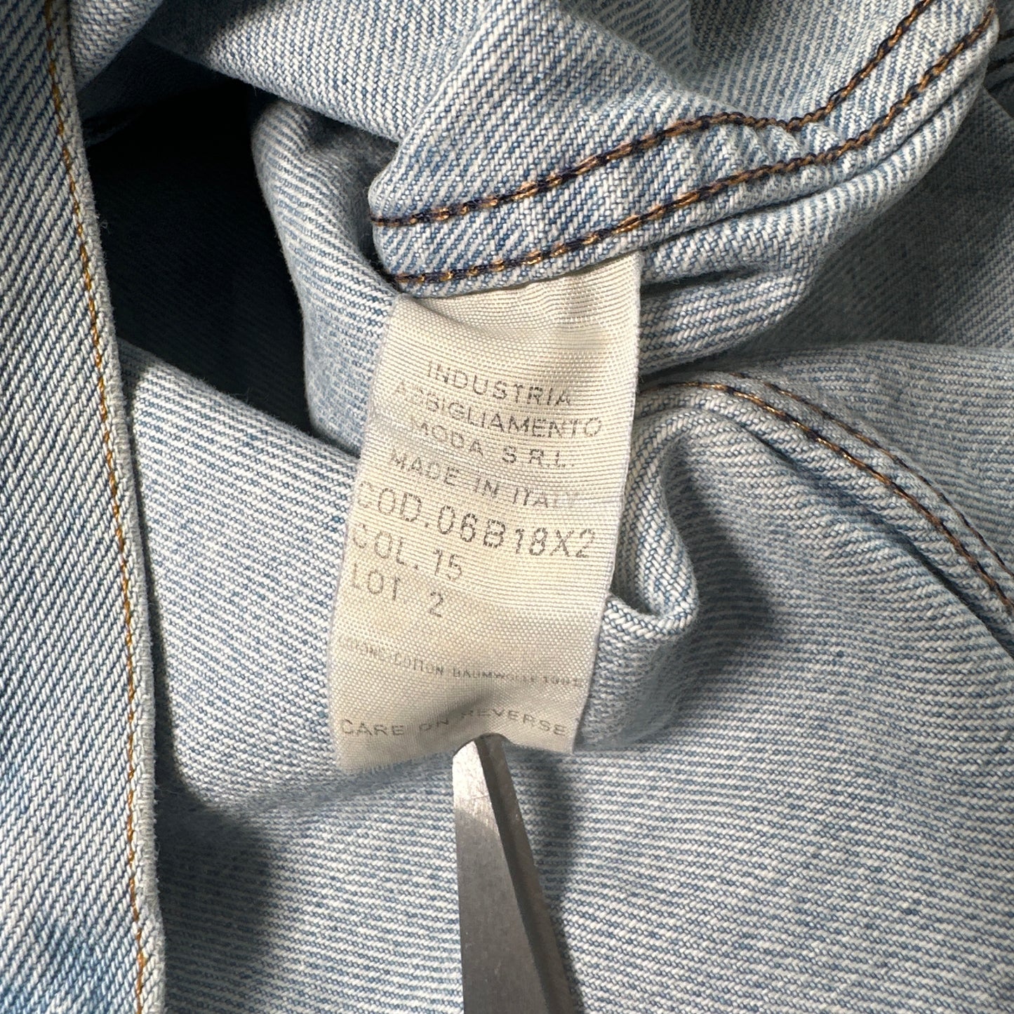 Armani Jeans 1990s Enzyme Wash Trucker Denim Jacket (L)