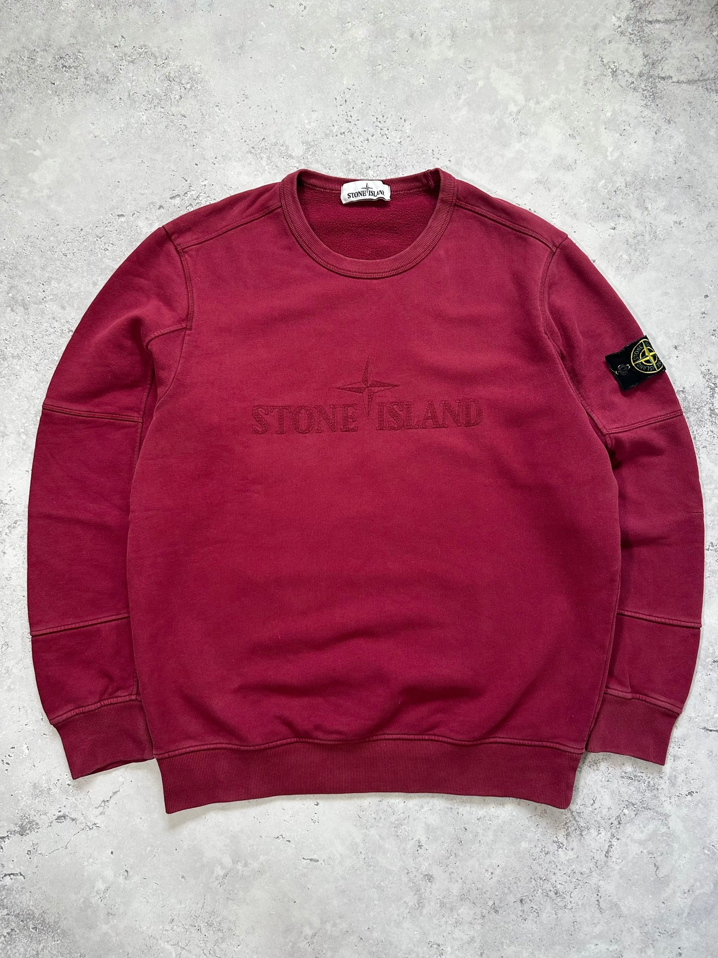 Stone Island AW2018 Embroidered Spellout Panelled Sweatshirt (L)