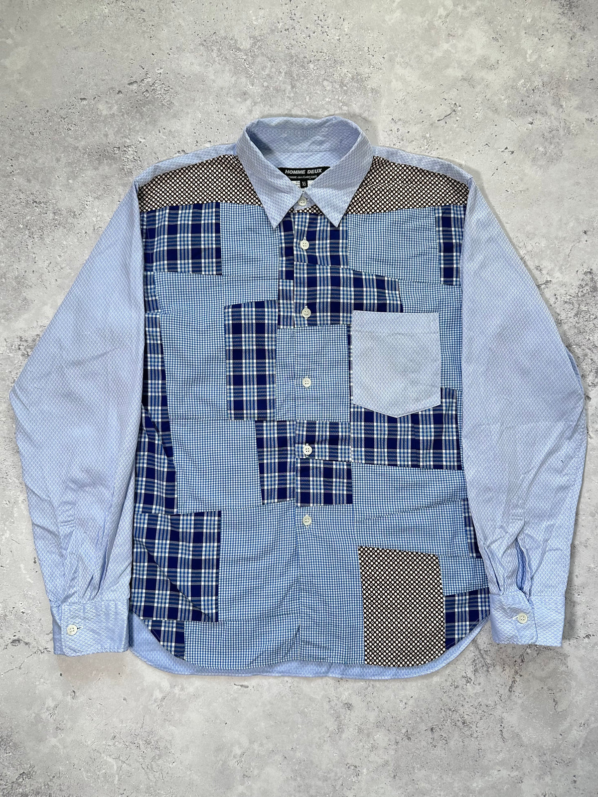 Comme des Garçons Homme Deux AD2016 Patchwork Longsleeve Shirt (S)