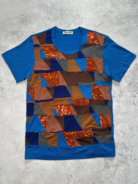 Comme des Garçons AD1999 Geometric Patchwork Sequinned Tshirt (S)