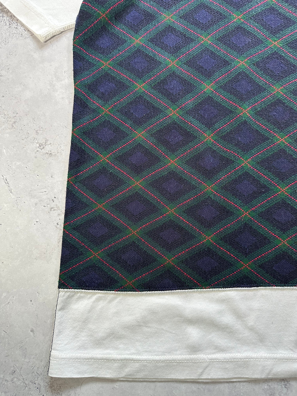 Junya Watanabe MAN Comme des Garçons AD2014 Plaid Panel Check Tshirt (M)