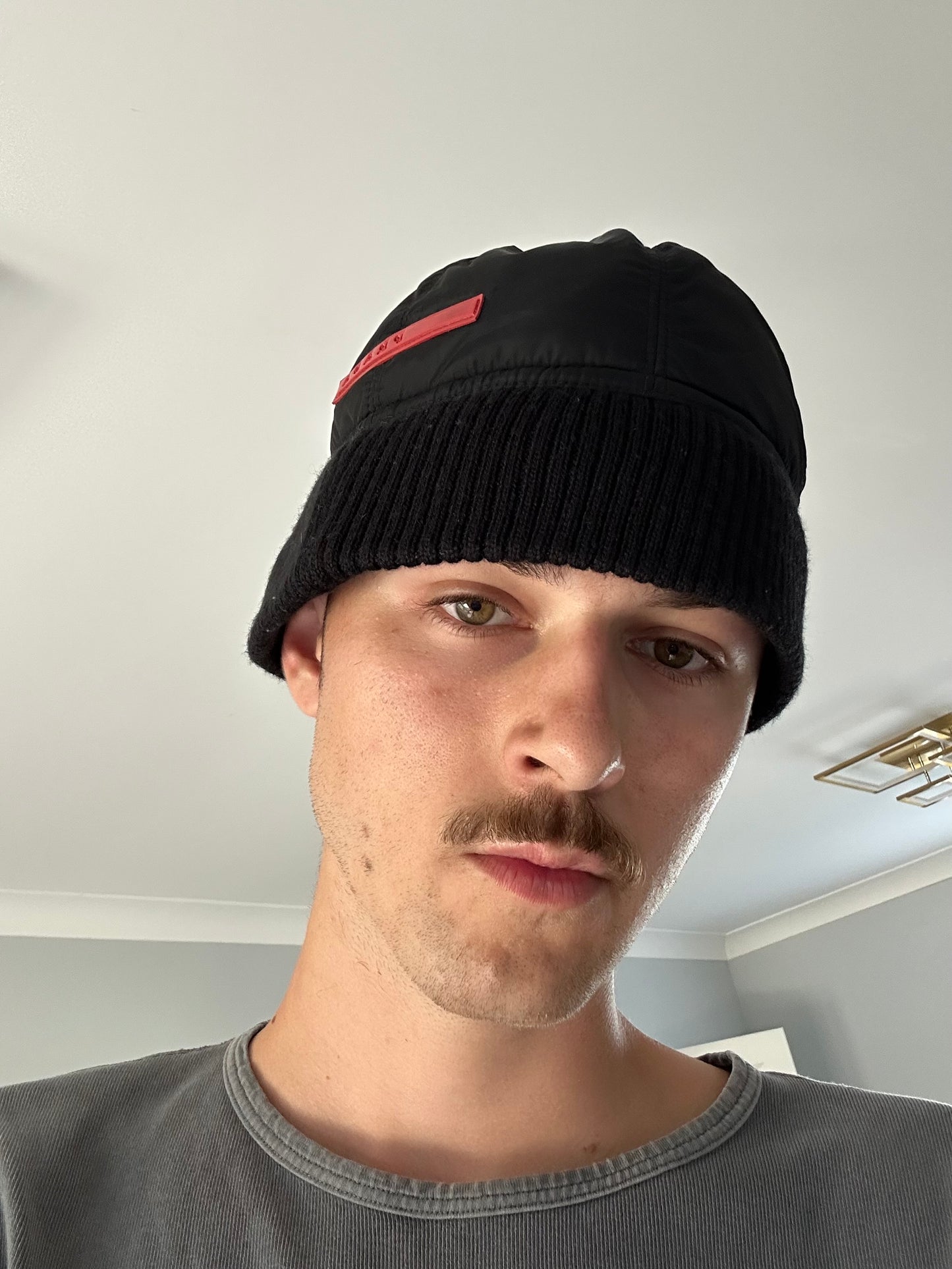 Prada Sport Linea Rossa 2006 Nylon Wool Bucket Beanie Hat