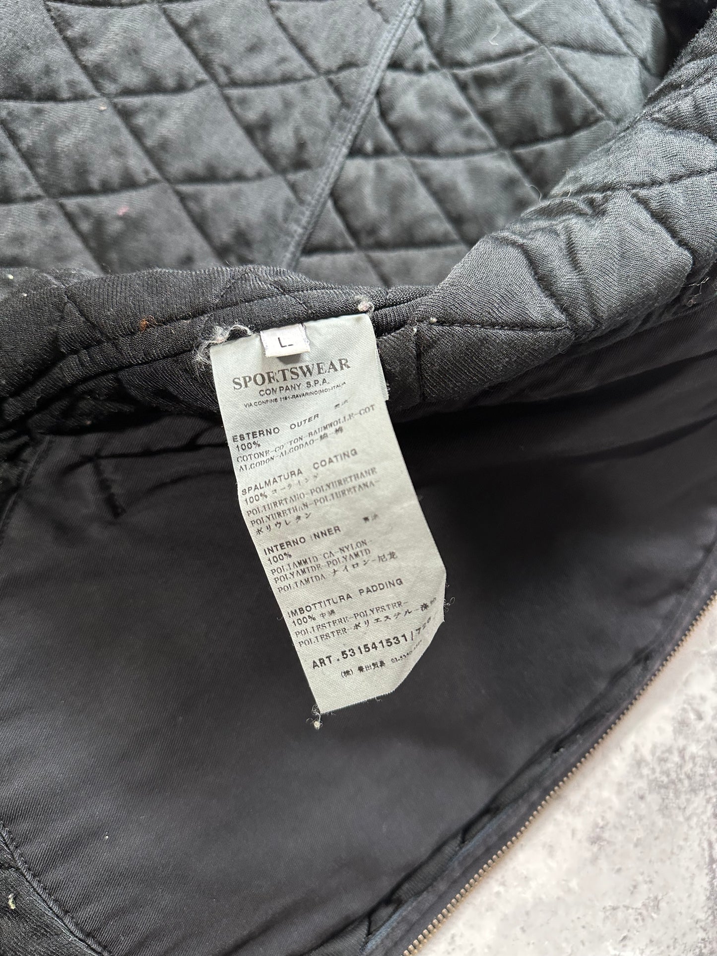 Stone Island 2010 Diamond Stitch Quilted Waxed Jacket (L)