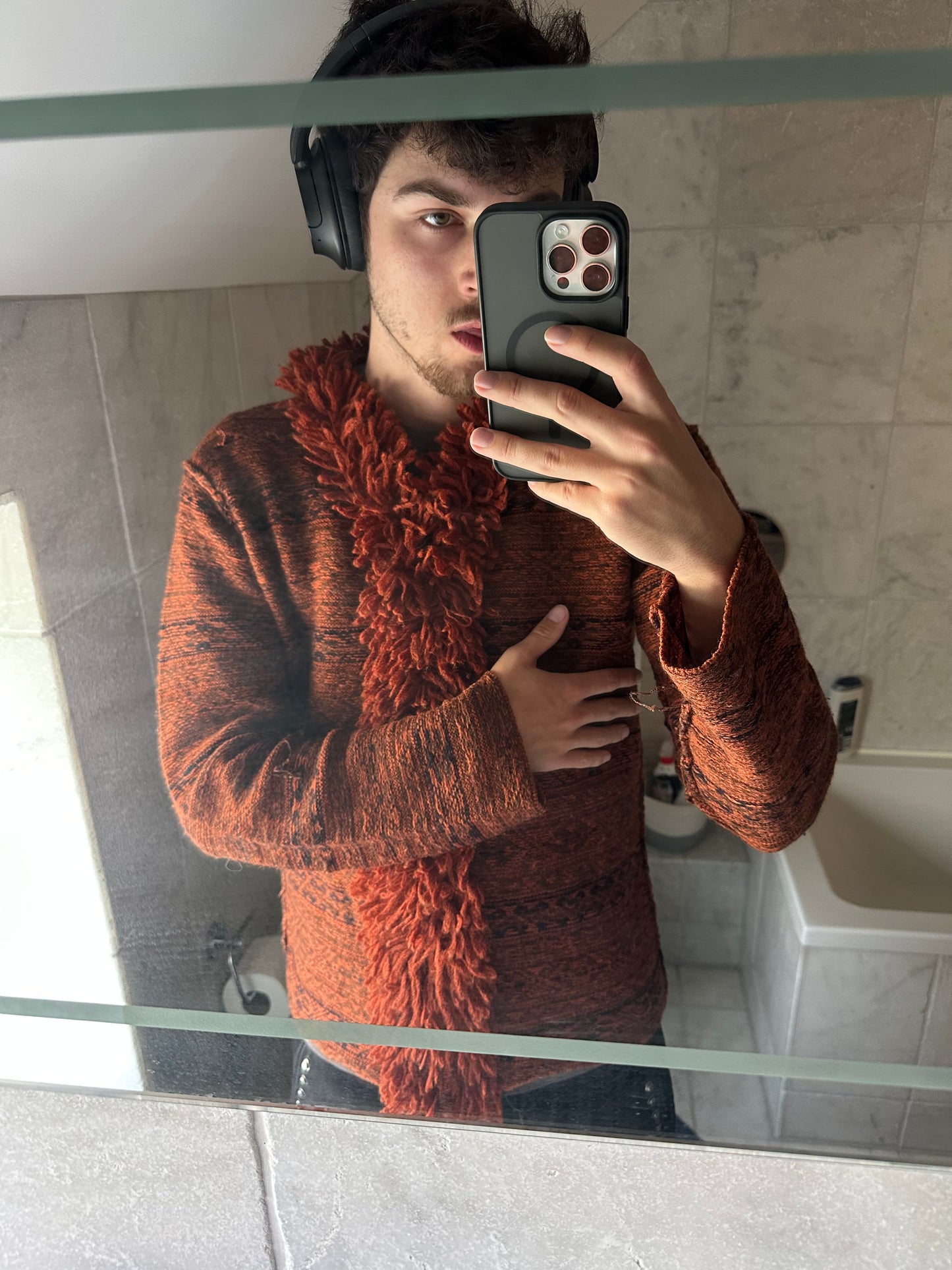Comme Des Garçons Homme Plus 1999 Fringe Wool Knit Zip Jumper (M/L)