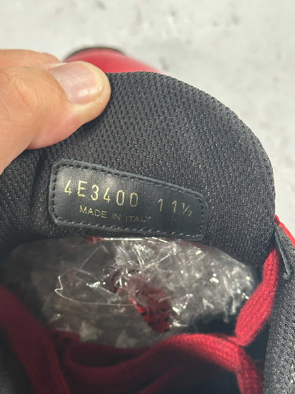 Prada America’s Cup 2022 Patent Leather Sneakers in Red & Black (UK11.5/US12.5/EU46)
