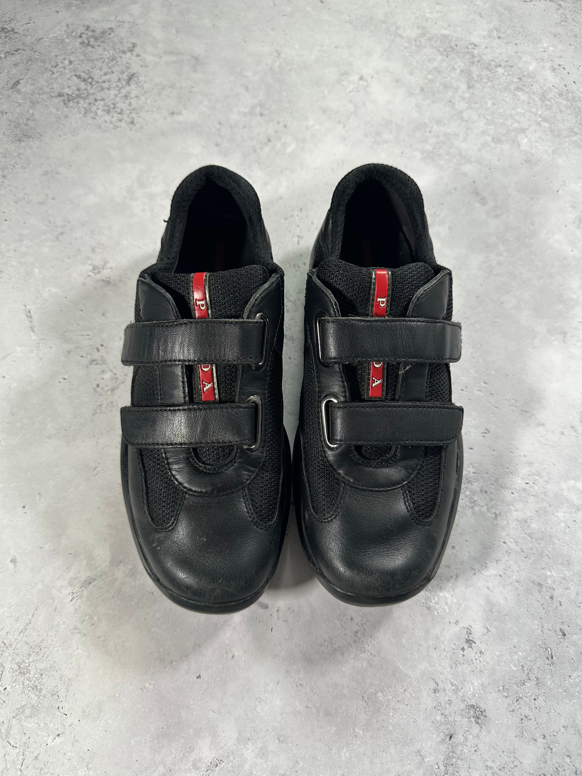 Prada Linea Rossa America’s Cup Double Strap Sneakers in Black (UK5/EU37.5/ US6)