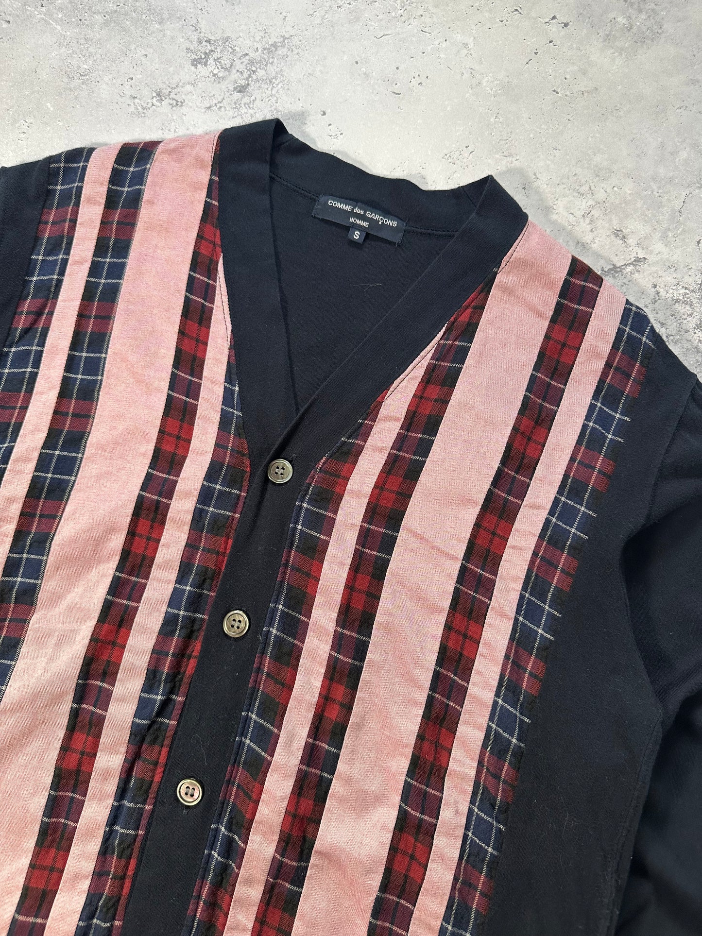 Comme des Garçons Homme AD2009 Plaid Stripe Cardigan (S)