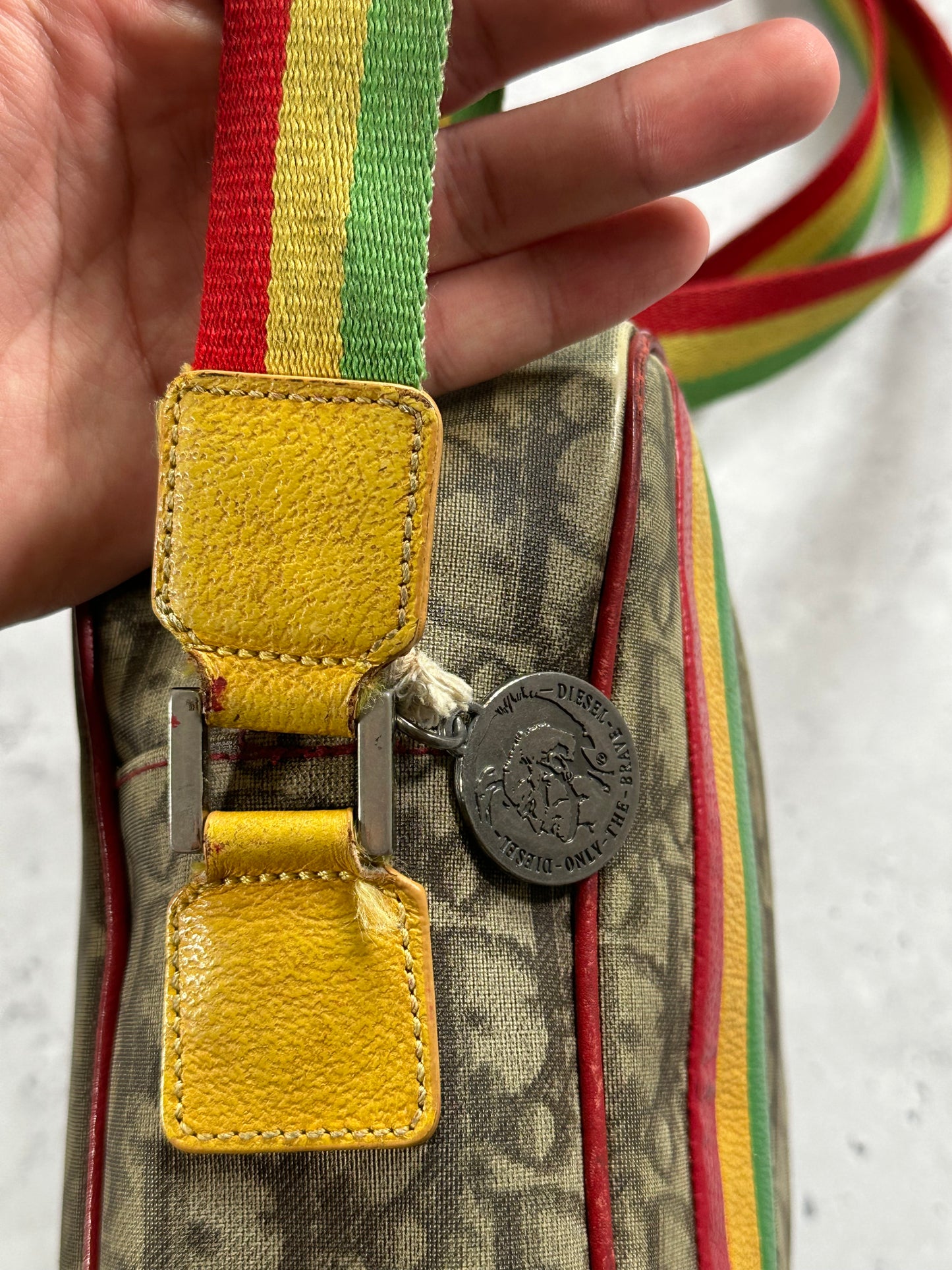 Christian Dior Rasta Trotter Monogram Messenger Bag by John Galliano